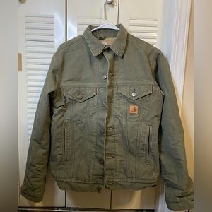*RARE* *NEW* CARHARTT DENIM SHERPA LINED JACKET